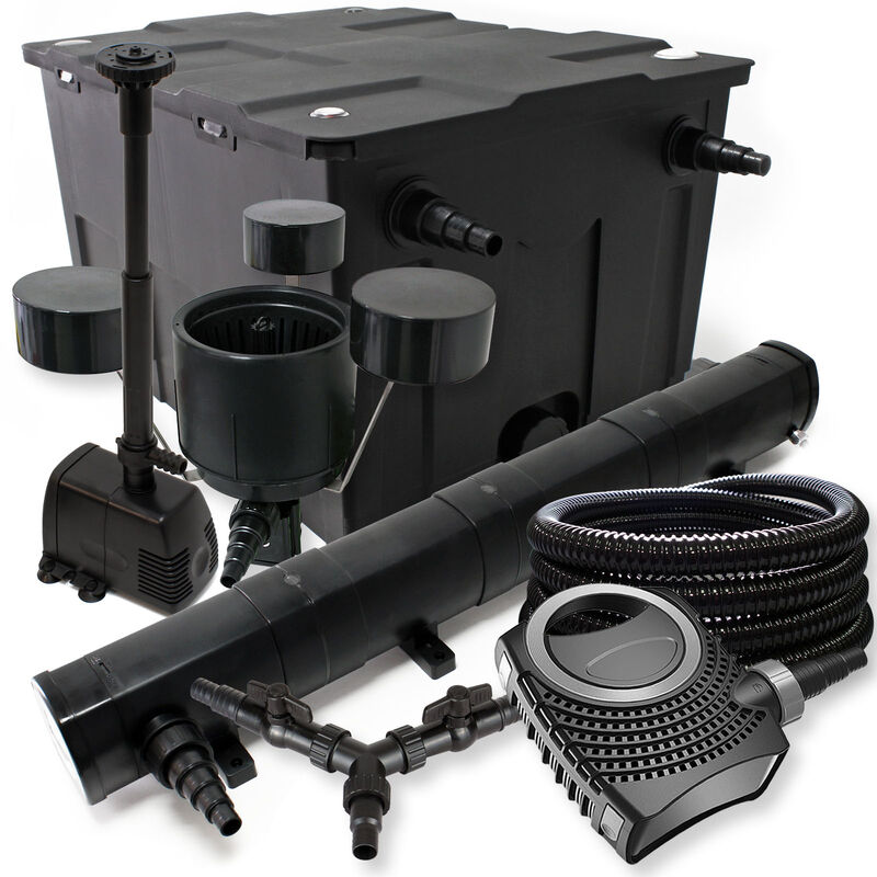 Sunsun - Kit filtration bassin 60000l 72W Stérilisateur NEO8000 70W Pompe 25m Tuyau Skimmer Fontaine