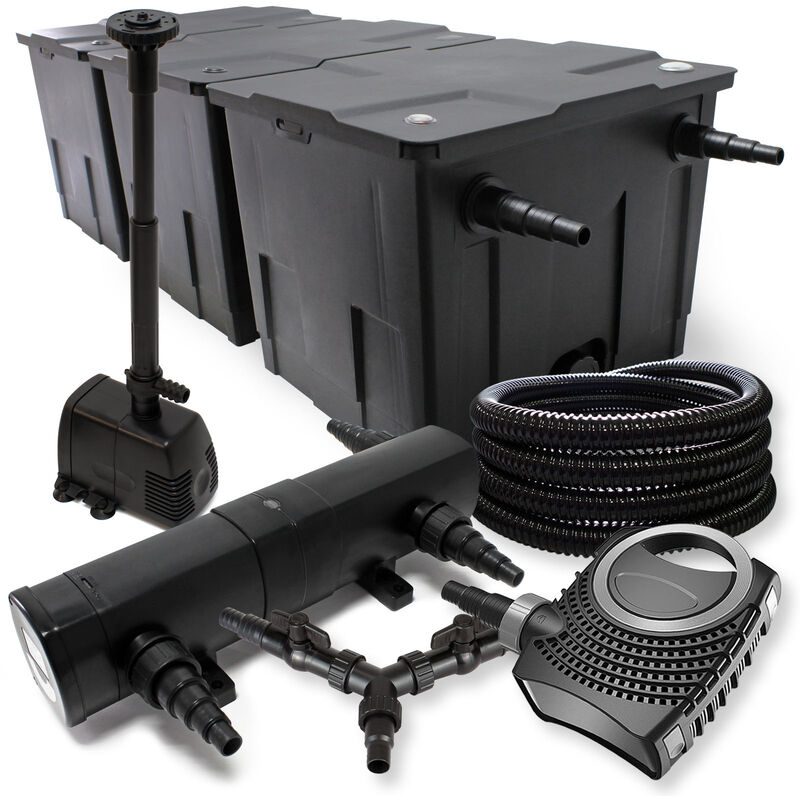 Sunsun - Kit de filtration de bassin 90000l 18W Stérilisateur NEO8000 70W Pompe 25m Tuyau Fontaine