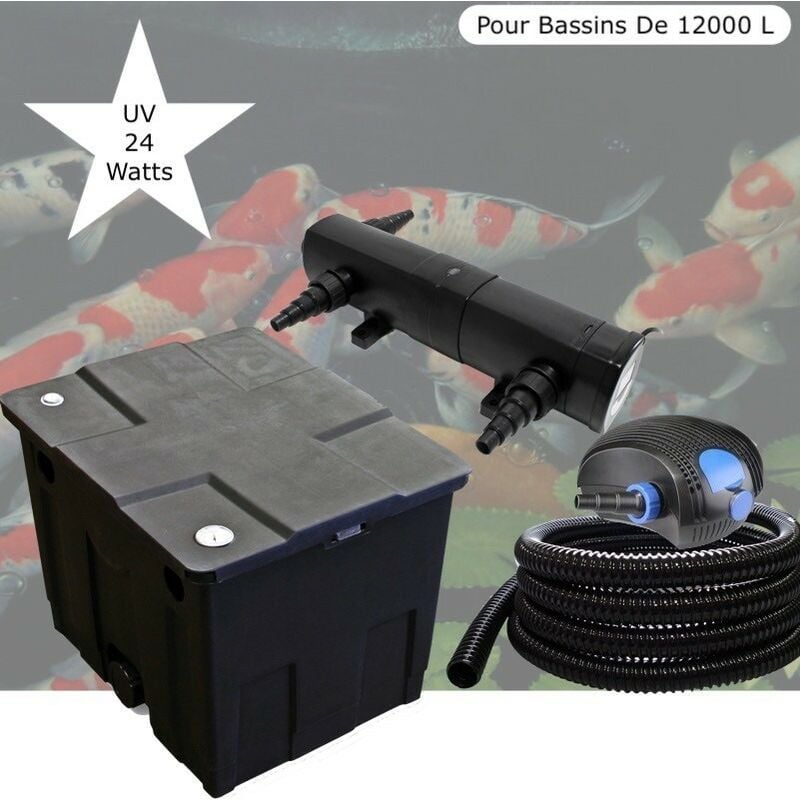 Le Poisson Qui Jardine - Kit Filtration Complet, uv 24W, Pour Bassins De 12000 l