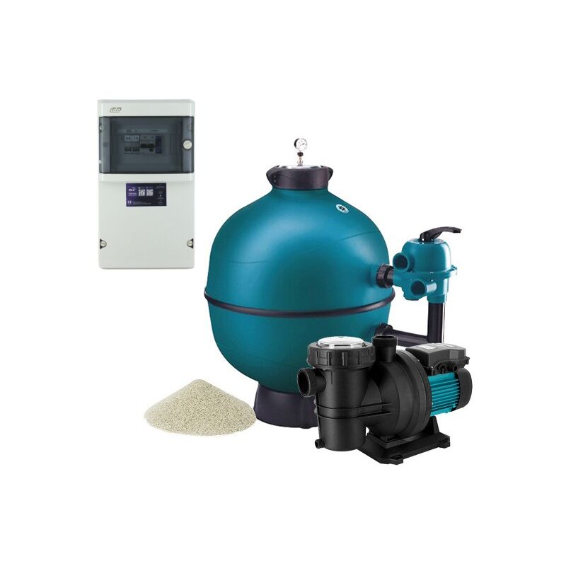 Centrocom - Kit construction piscine - Kit filtration piscine connecté - 8x4 m de