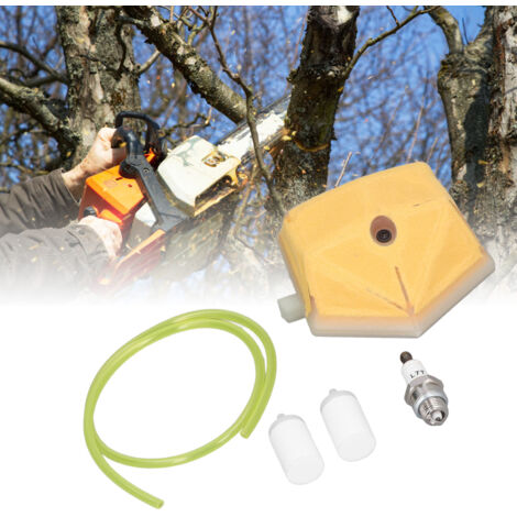 Kit Filtre à Air et Carburant pour Tronçonneuse Modèles 51 55 - Bougies d'Allumage Incluses - Emballage Sécurisé-KZQ