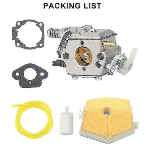 Kit filtre à air et carburateur pour tronçonneuses Husqvarna 50/51/55/61/254/257/261