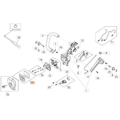 Kit filtre à air ORIGINAL OLEOMAC pour tronçonneuse modèle GSTH 240 50350190