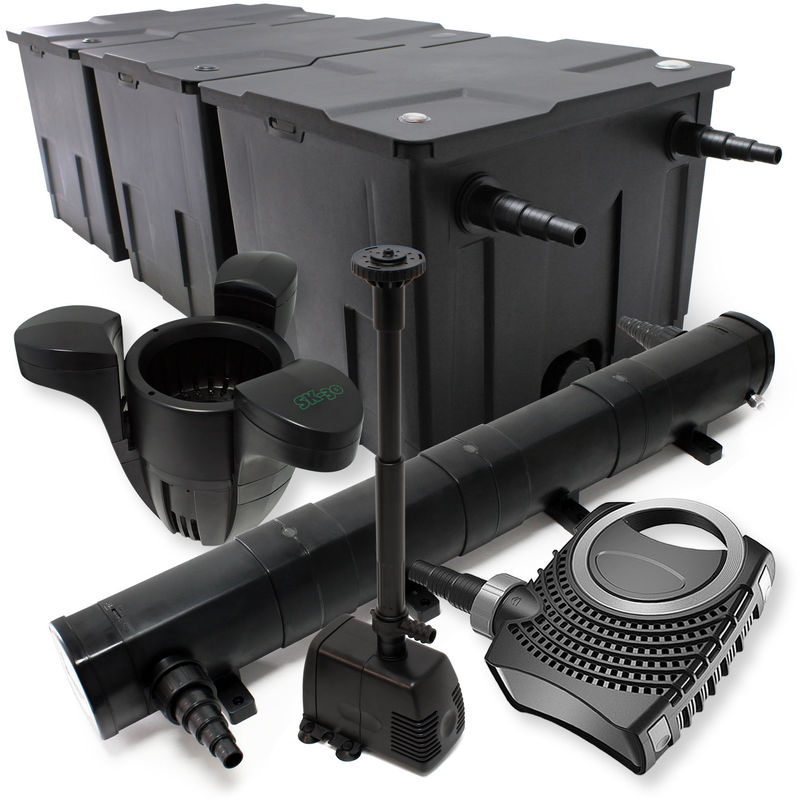 

Wiltec - Kit filtro 90000l clarificador de estanque UVC 72 fuente Ecumeur 115W Bomba de bajo consumo