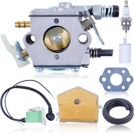 Kit filtro aria carburatore AUMEL per Husqvarna 51 55 50 con candela, tubo carburante, filtro carburante, bobina di accensione e guarnizione 503281504