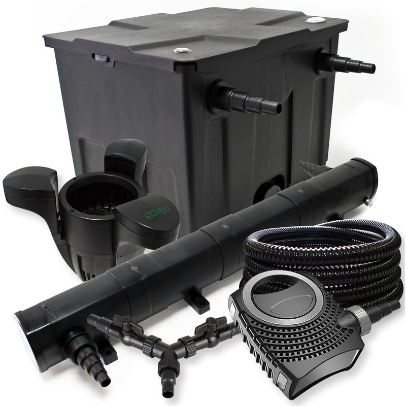 

Kit Filtro estanques 12000L 72W Clarificador neo8000 70W bomba 25m tubo skimmer SK30
