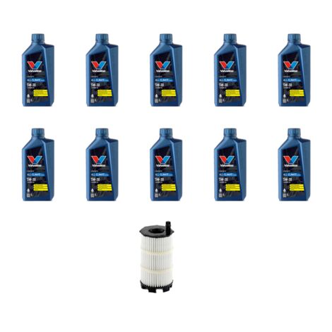 Kit filtro olio e 10L compatibile con Audi A4 (B6,B7) 4,2 V8 309kw dal 2005 al 2008