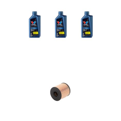 Kit filtro olio e 3L compatibile con Citroen Nemo 1.4 54kw dal 2008