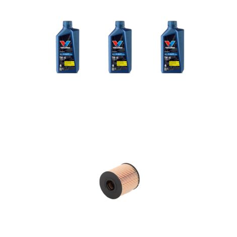 Kit filtro olio e 3L compatibile con Fiat Qubo (225) 1.4 54kw dal 2008