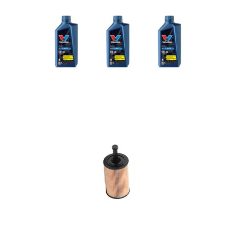 Kit filtro olio e 3L compatibile con Peugeot 206 1.6 16V 81kw dal 2000