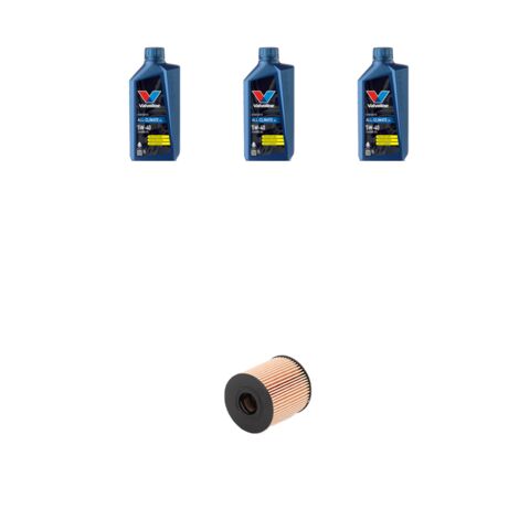 Kit filtro olio e 3L compatibile con Peugeot 206 Plus 1.6 16V 80kw dal 2010