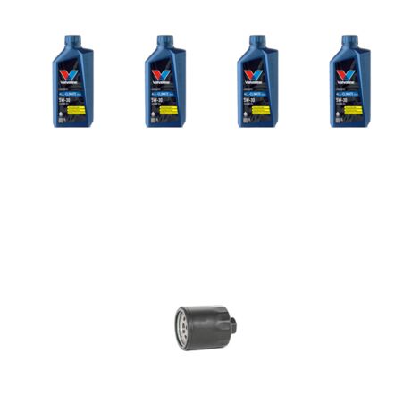 Kit filtro olio e 4L compatibile con Audi a2 (8z0) 1.6 fsi 81kw dal 2002 2005