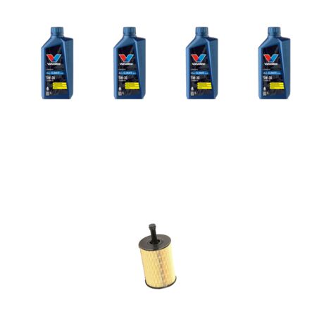 Kit filtro olio e 4L compatibile con Audi A4 (B6,B7) 2.0 tdi 92kw dal 2005 al 2008