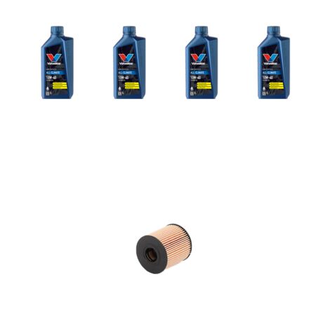 Kit filtro olio e 4L compatibile con Citroen C2 1.6 16v vts 90kw dal 2004 al 2010