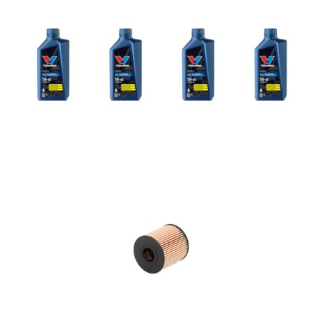 Kit filtro olio e 4L compatibile con Citroen C4 1.4 16v 65kw dal 2004 al 2010