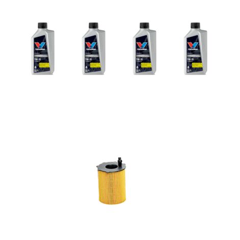 Kit filtro olio e 4L compatibile con Citroen Nemo 1.4 Hdi 50kw dal 2008