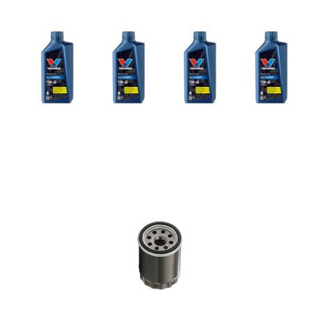 Kit filtro olio e 4L compatibile con Fiat Stilo 1.6 16v 76kw dal 2001 al 2008