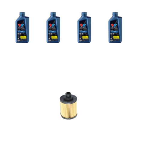Kit filtro olio e 4L compatibile con Lancia Ypsilon 1.3 Jtd 77kw dal 2007 al 2011