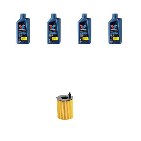 Kit filtro olio e 4L compatibile con Mini Cooper II (R55,R56) 1.6 Diesel 80kw dal 2007 al 2010