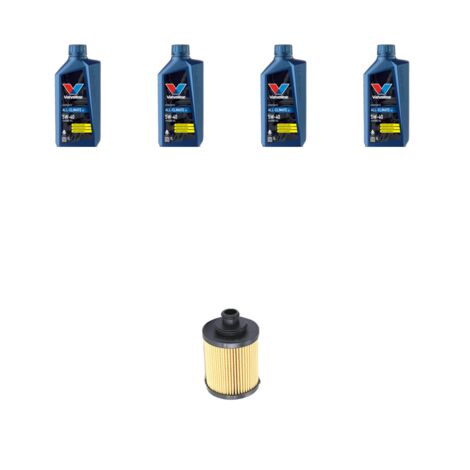 Kit filtro olio e 4L compatibile con Opel Corsa D 1.3 CDTI 66kw Dal 2006