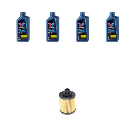 Kit filtro olio e 4L compatibile con Opel Corsa D 1.3 CDTI 70kw Dal 2010