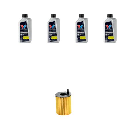 Kit filtro olio e 4L compatibile con Peugeot 207 1.6 HDi 68kw dal 2010