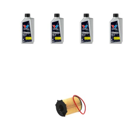 Kit filtro olio e 4L compatibile con Peugeot 3008 II 1.6 BlueHDI 85kw Dal 2016