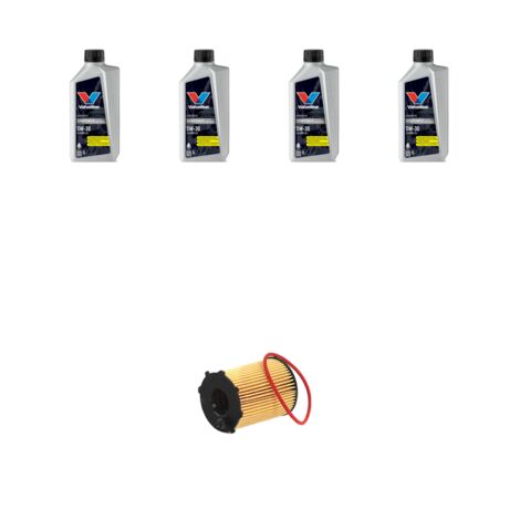 Kit filtro olio e 4L compatibile con Peugeot 3008 II 1.6 BlueHDI 88kw Dal 2016