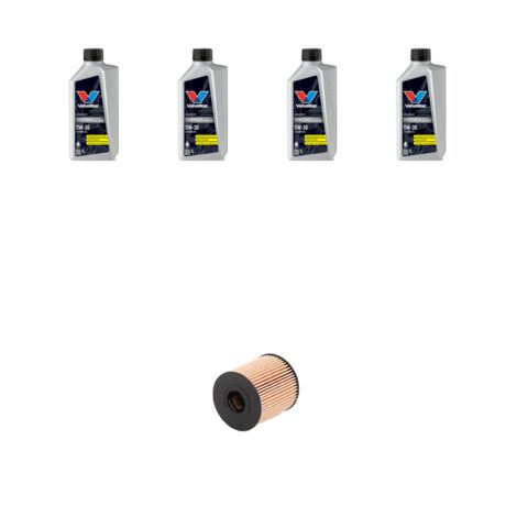 Kit filtro olio e 4L compatibile con Peugeot 3008 II 1.6 PureTech 133kw Dal 2018