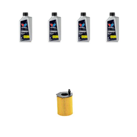 Kit filtro olio e 4L compatibile con Peugeot 307 1.6 HDI 80kw Dal 2004
