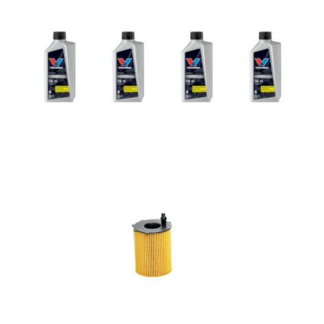Kit filtro olio e 4L compatibile con Peugeot 308 1.6 Hdi 80kw Dal 2007