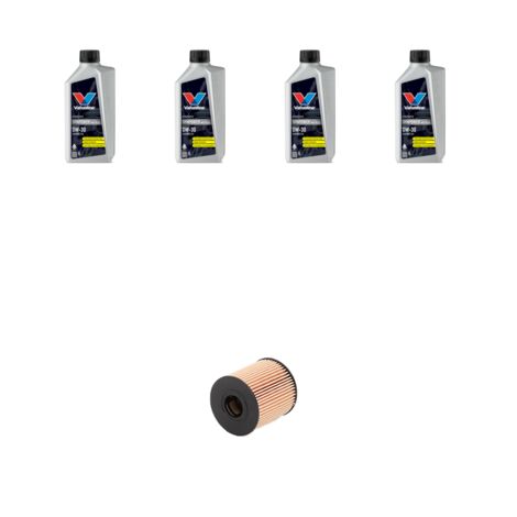 Kit filtro olio e 4L compatibile con Peugeot 5008 II (P87) 1.6 THP 121kw dal 2017