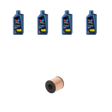 Kit filtro olio e 4L compatibile con Peugeot Partner II 1.6 88kw dal 2010