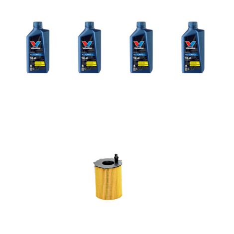 Kit filtro olio e 4L compatibile con Peugeot Partner II 1.6 HDI 80kw dal 2008