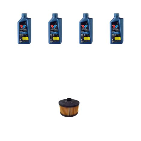 Kit filtro olio e 4L compatibile con Renault Clio IV 0.9 TCE 56kw Dal 2018