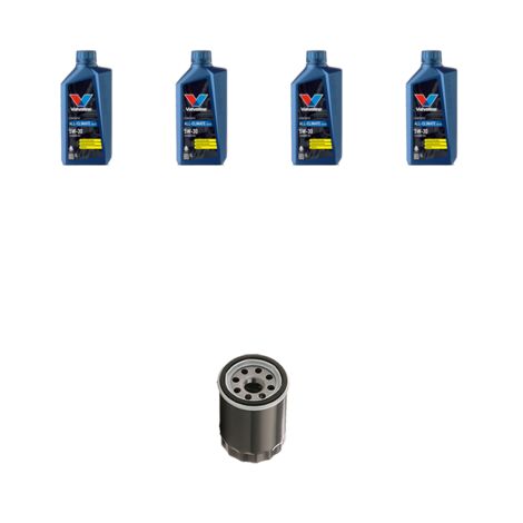 Kit filtro olio e 4L compatibile con Toyota Avensis II (T25) 2.4 16v 120kw Dal 2003 al 2008