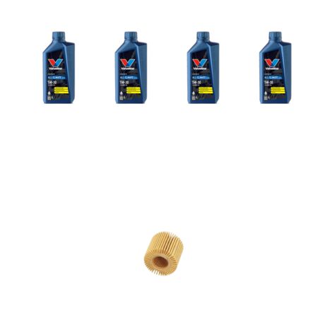 Kit filtro olio e 4L compatibile con Toyota Corolla XI (E18) 1.33 VVT-I 73kw Dal 2013