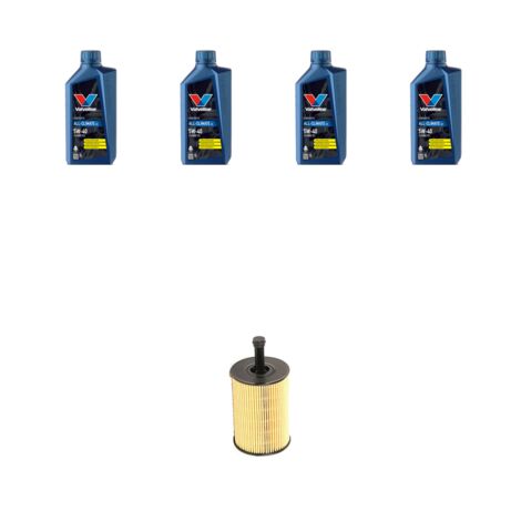 Kit filtro olio e 4L compatibile con Vw Fox (5Z1) 1.4 TDI 51kw Dal 2005