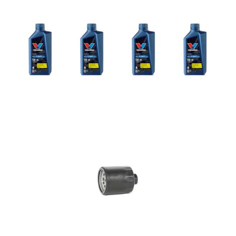 Kit filtro olio e 4L compatibile con Vw POLO V (6R,6C) 1.4 16v 63kw Dal 2009