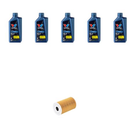 Kit filtro olio e 5L compatibile con Audi A1 (8X1,8XK) 1.6 tdi 66kw dal 2010
