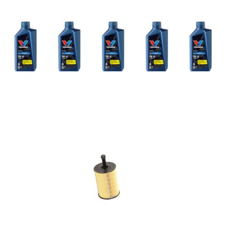 Kit filtro olio e 5L compatibile con Audi A2 (8z0) 1.2 tdi 45kw dal 2000