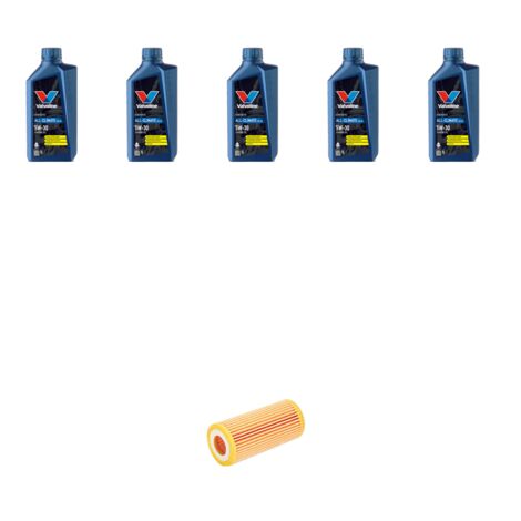 Kit filtro olio e 5L compatibile con Audi A3 II (8P1,8PA) 2.0 Fsi 110kw dal 2003