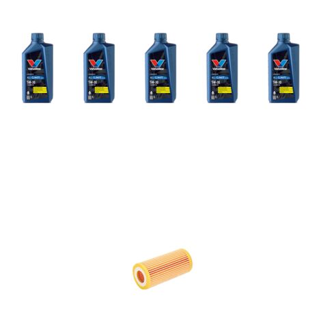 Kit filtro olio e 5L compatibile con Audi A3 II (8P1,8PA) 2.0 tfsi 147kw dal 2004
