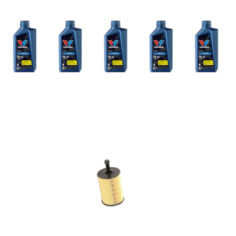 Kit filtro olio e 5L compatibile con Audi A4 (B8) 2.0 tdi 120kw dal 2008 al 2016