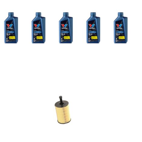Kit filtro olio e 5L compatibile con Audi A4 (B8) 2.0 tdi 88kw dal 2008