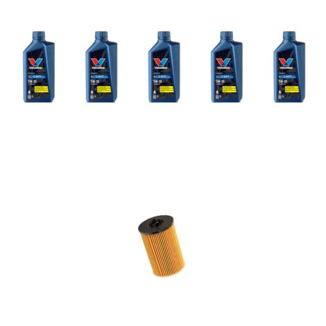 Kit filtro olio e 5L compatibile con Audi A5 (F53,F5P,F5A,F5F) 2.0 tdi 110kw dal 2017