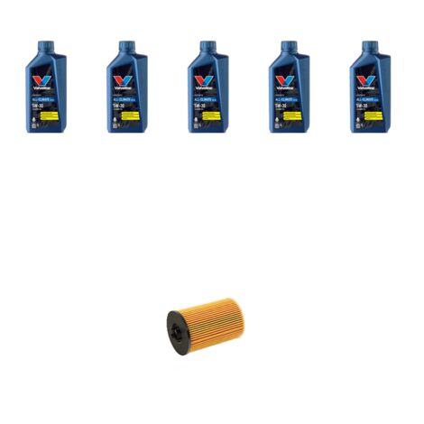 Kit filtro olio e 5L compatibile con Audi Q2 (GAB,GAC) 1.6 tdi 85kw dal 2016