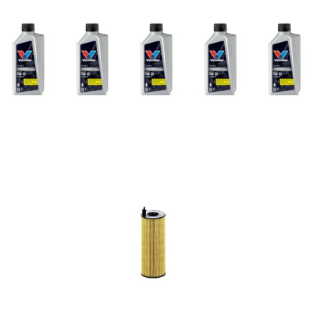 Kit filtro olio e 5L compatibile con Bmw serie 3 (F30, F80,F31) 318d 110kw dal 2015