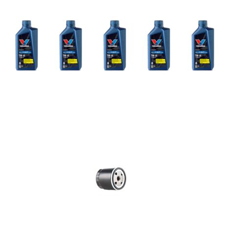 Kit filtro olio e 5L compatibile con Chevrolet Aveo 1.4 16v 69kw dal 2006