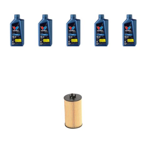 Kit filtro olio e 5L compatibile con Chevrolet Aveo 1.4 16v 74kw dal 2008